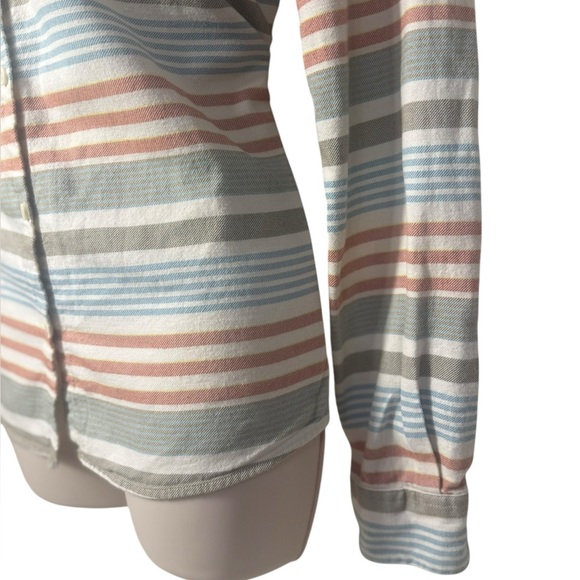 Patagonia Shirt 10 Haywood Flannel Pinyon Stripes Button Up Pocket Long Sleeve - Picture 14 of 15